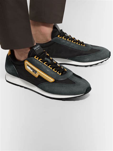 prada men's nylon sneakers|Prada suede sneakers men.